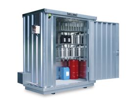 Gefahrstoffcontainer - Gefahrstoffdepot - 2.300 x 2.100 x 1.140 mm (HxBxT) - Auffangvolumen 275 l - mit Sensorlüfter