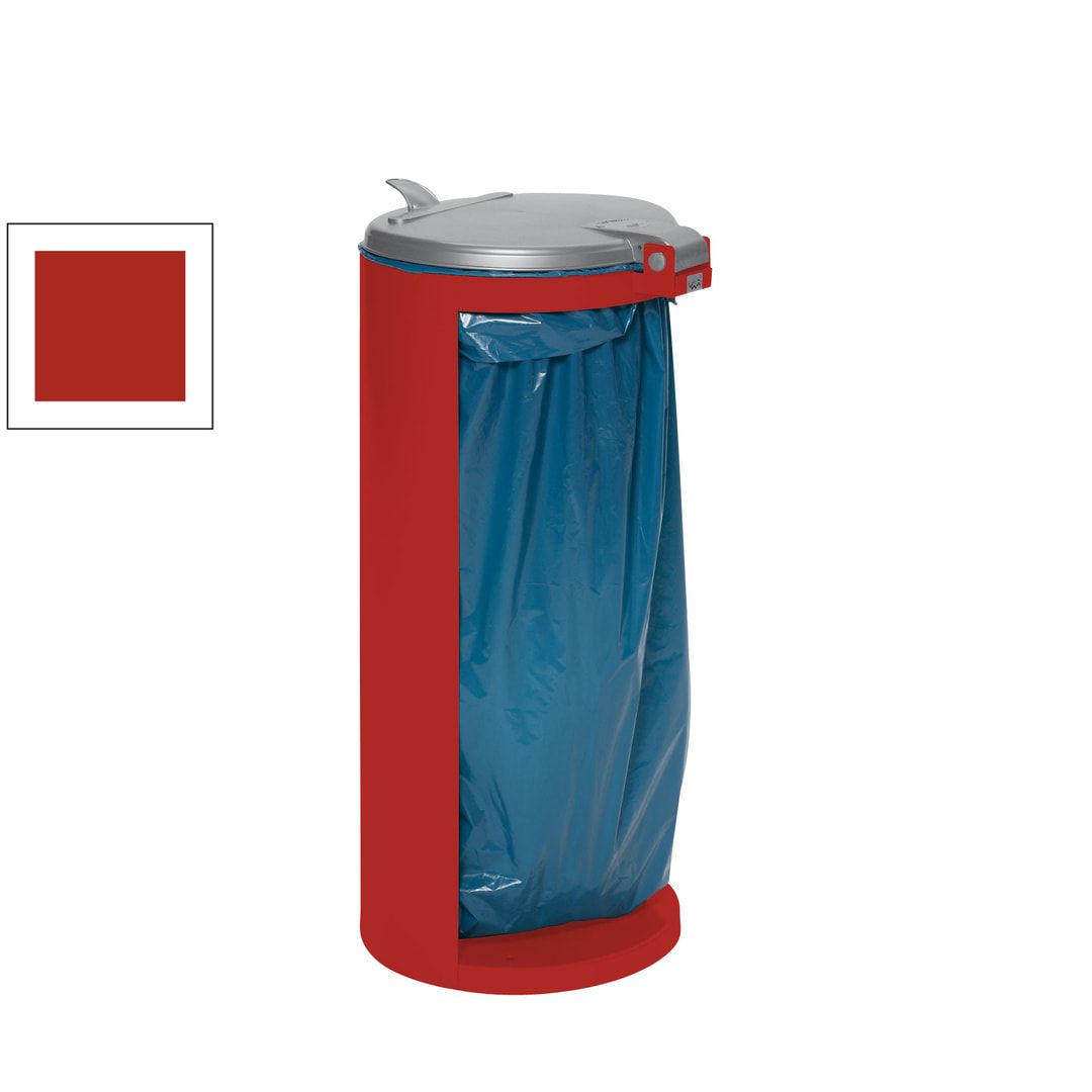 Abfallbehälter mit offener Rückseite (DxH) 450x900 mm - Inh. 120 l, Farbe enzianblau