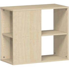 Anstellregal in Schreibtischhöhe, 2 Fächer, 2 Ordnerhöhen, Stellfüße, nivellierbar, 720 x 400 x 800 mm (HxBxT), 37 kg, Dekor wählbar