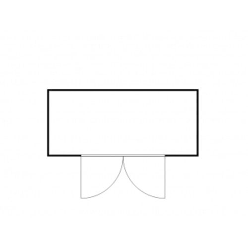 Isolierter Gefahrstoffcontainer - 2.520 x 5.080 x 2.170 mm (HxBxT) - Auffangvolumen 1.450 l - Dauerlüfter - Doppelflügeltür kurze Seite