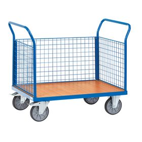 Fetra - Dreiwandwagen - Drahtgitterwände - wählbare Ladeflächen