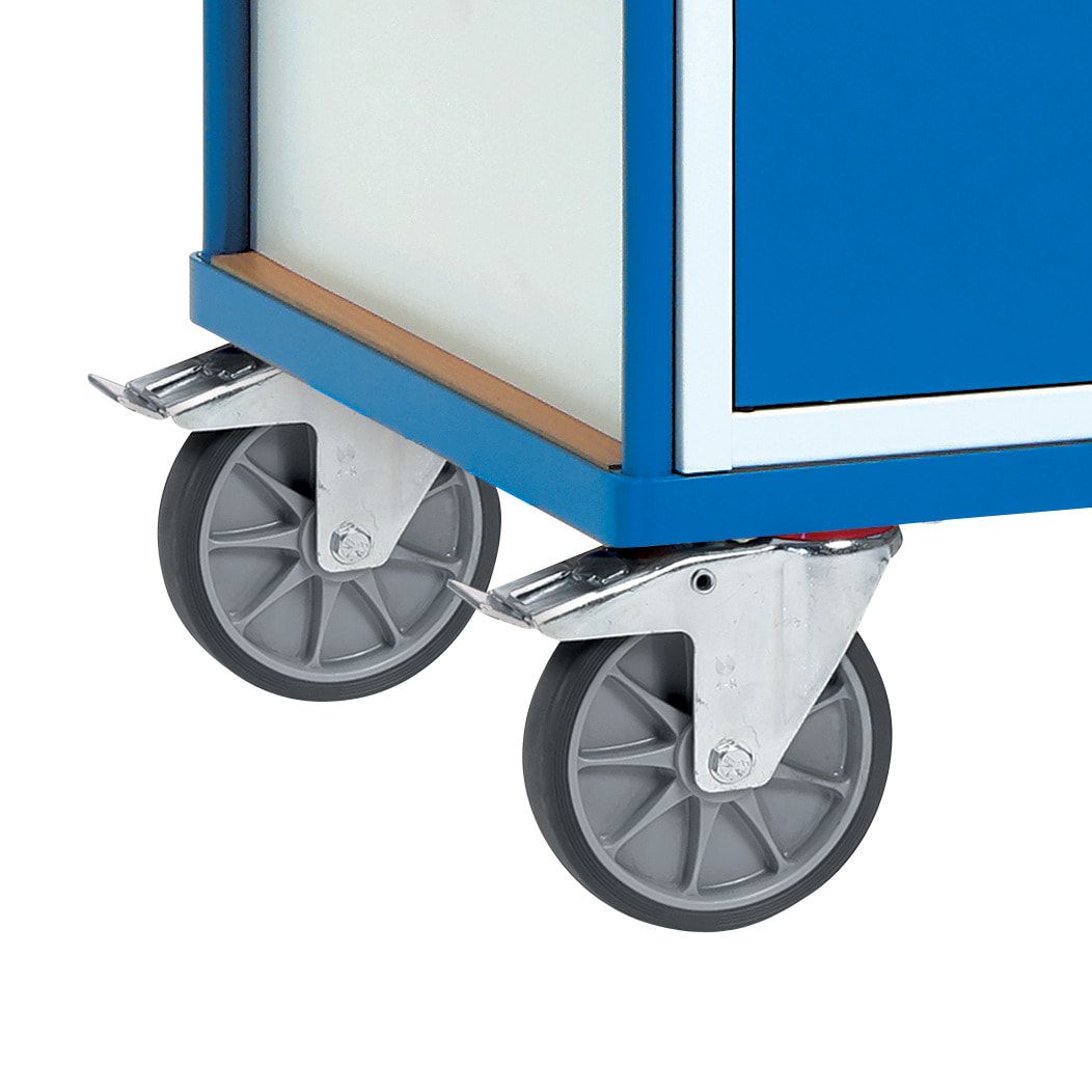 Fetra - Werkstattwagen mit 2 Stahlschränken - Tragkraft 600 kg - Höhe 900 mm - Ladefläche 700 x 1.050 mm