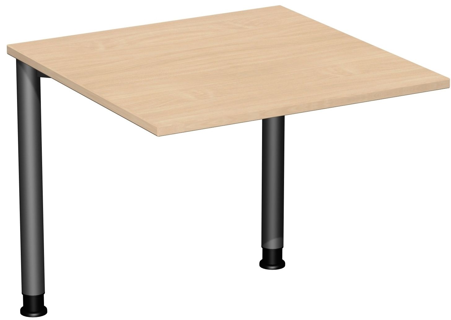 Schreibtisch - 4-Fuß Flex - Bürotisch - Höhe 680-800 mm - 1.200 x 600 mm (BxT) - Gestell anthrazit - Ahorn