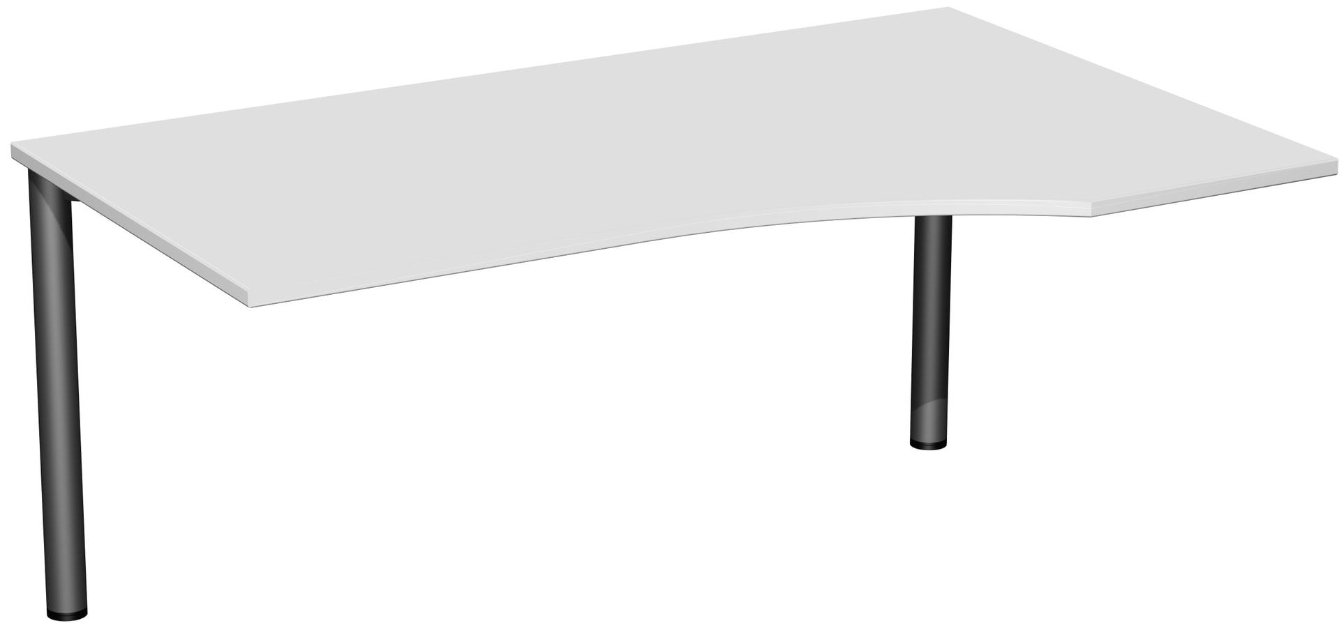 Eckschreibtisch - Ecke rechts - 4-Fuß Flex - 720 x 1.600 x 1.000 mm (HxBxT) - Gestell anthrazit - Ahorn