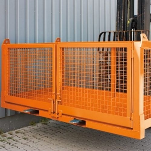 Eichinger Transportbox, Stapler u. Kran, Traglast 1.500 kg, Tür, geeignet für Europaletten, 1.100 x 1.260 x 1.280 mm (HxBxT), Farbe anthrazitgrau