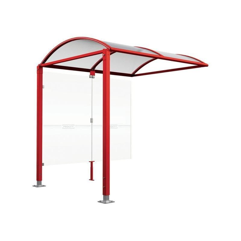 Fahrradunterstand, Fahrradüberdachung, Erweiterung, ESG, 2.635 x 2.500 x 2.090 mm (HxBxT), Bodenplatten, höhenverstellbar, Farbe enzianblau
