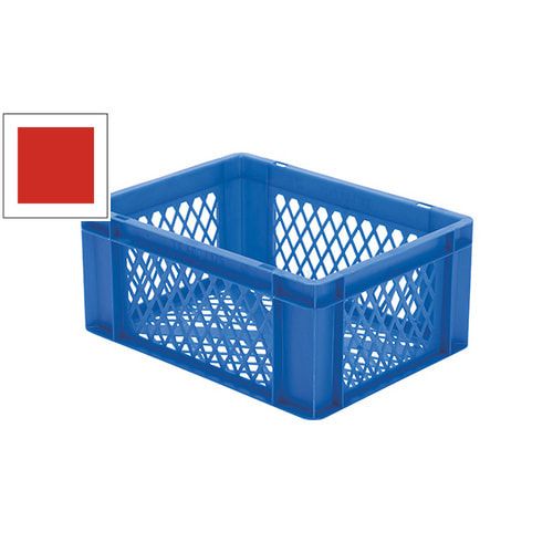 Eurobox - Eurokasten - Volumen 15 l - Boden und Wände durchbrochen - 175 x 300 x 400 mm (HxBxT) - VE 4 Stk. - blau