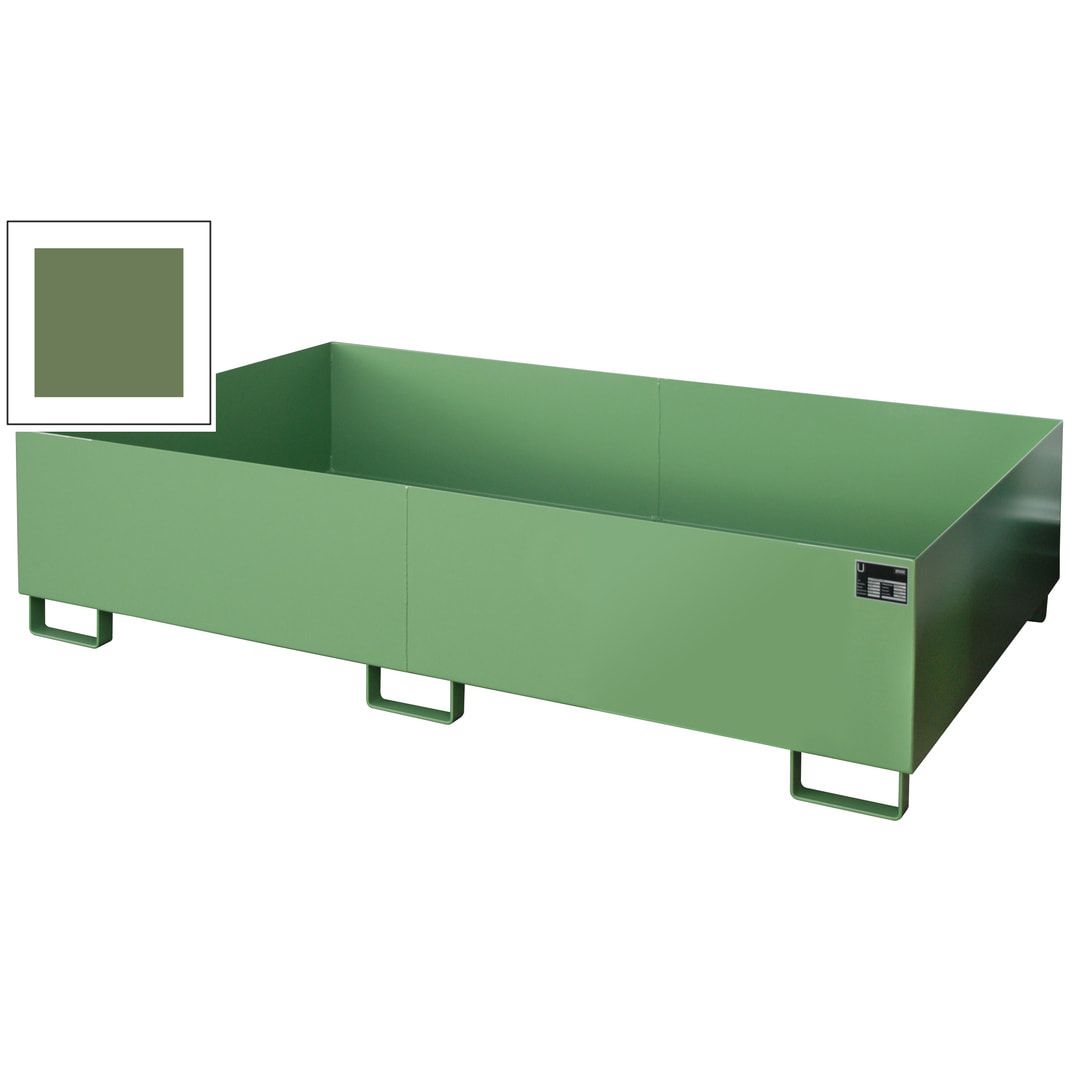 Regal-Bodenwanne f. Feldbreite 2.700 mm - 540 l - mit Gitterrost - feuerrot