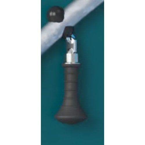 1-Turm-Kletteranlage, Kletterwand, Drehkreisel, Spielmuschel, Leiter, Motorik, feuerverzinkt, Stahl, 2.930 x 4.910 x 3.630 mm (HxBxT), Farbe Mars-Rot