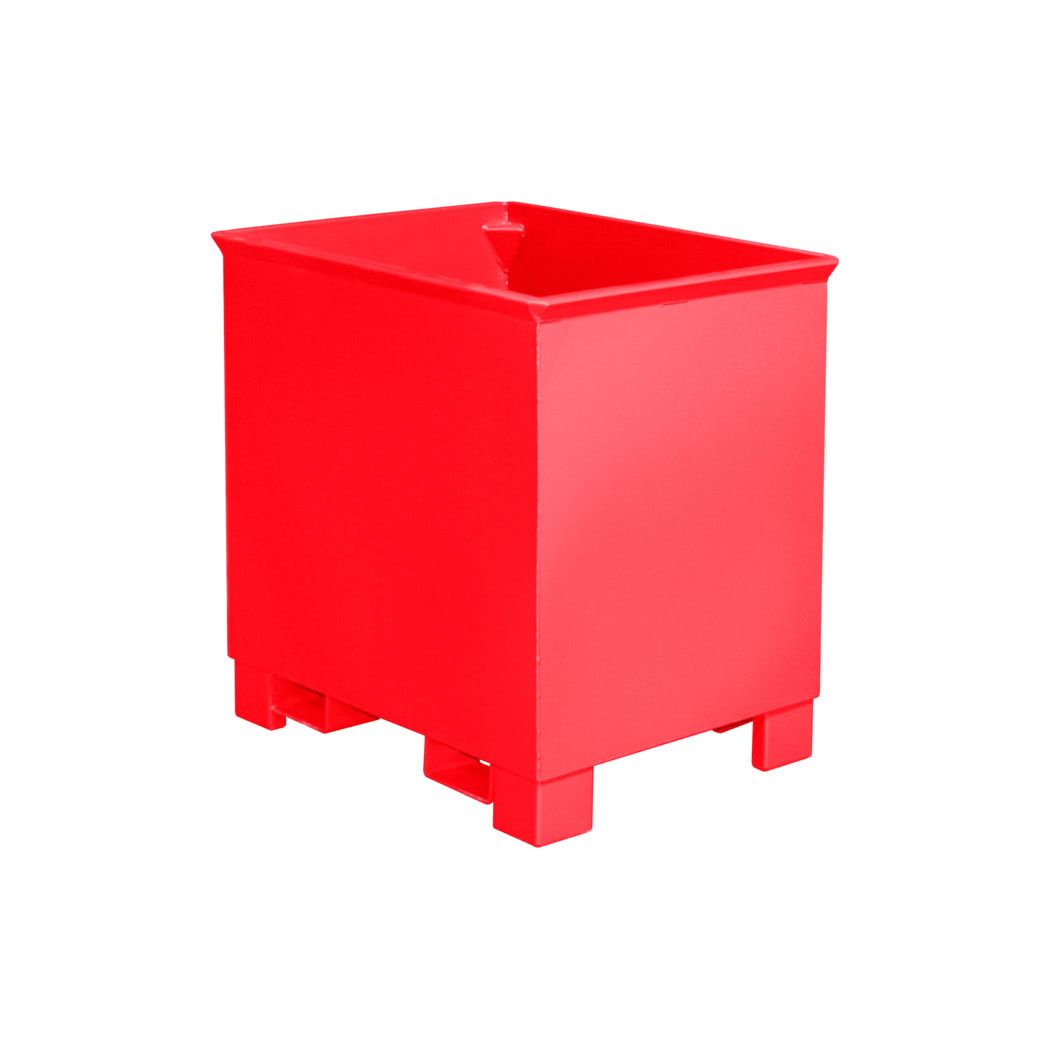 Container - 3-fach stapelbar - Volumen 300 l - Traglast 500 kg - 800 x 840 x 620 mm (HxBxT) - feuerrot