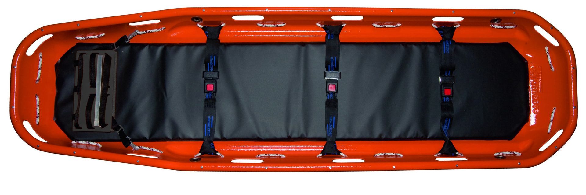 Einteilige Schleifkorbtrage, Bergungstrage, Rettungstrage, Höhenrettung, Tiefenbergung, Bergrettung, ABS, Aluminium, bis 315 kg, 189 x 618 x 2.178 mm