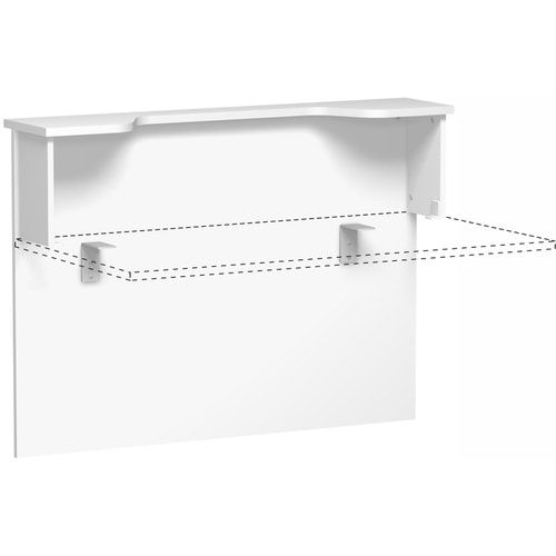 Anbau Thekenelement, Anbaumodul, Monitorausschnitt, 25 mm Dreischicht-Feinspan, 1.025 x 1.200 x 300 mm (HxBxT), Dekor Ahorn