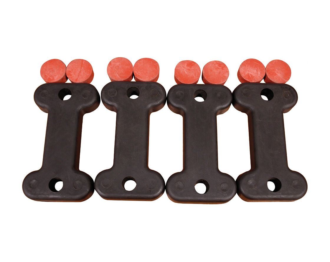 Fahrbahnschwelle rot - 65 x 1.800 x 3.000 mm (HxBxT) - 6 Teile mit Verbindungselementen und Reflektionsdreiecken