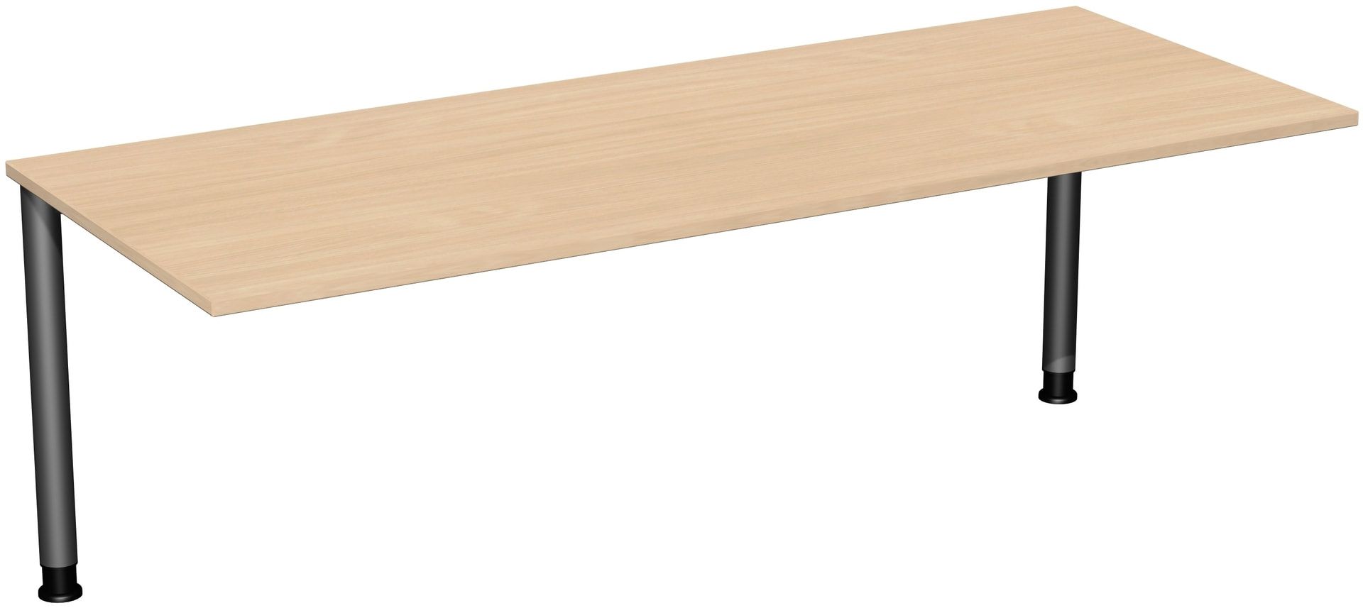 Schreibtisch - 4-Fuß Flex - Bürotisch - Höhe 680-800 mm - 1.000 x 800 mm (BxT) - Gestell anthrazit - Ahorn