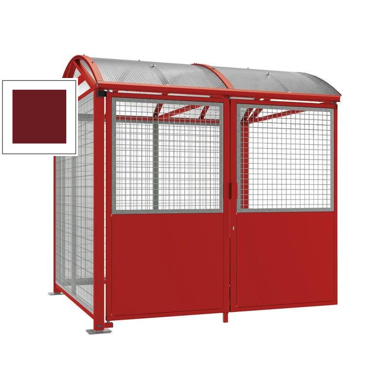 Fahrradüberdachung, Fahrradhaus, Unterstand, Erweiterung, Zylinderschloss, 2.640 x 2.520 x 2.830 mm (HxBxT), feuerverzinkt, Farbe enzianblau