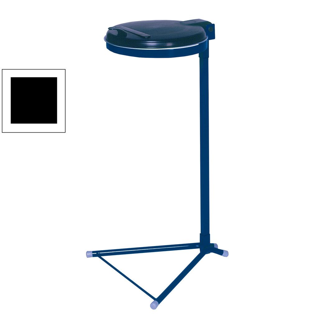 Müllsackhalter zur Wandmontage - für einen 120 l Sack - 400 x 510 mm (BxT) - enzianblau - Deckel Feuerverzinkt