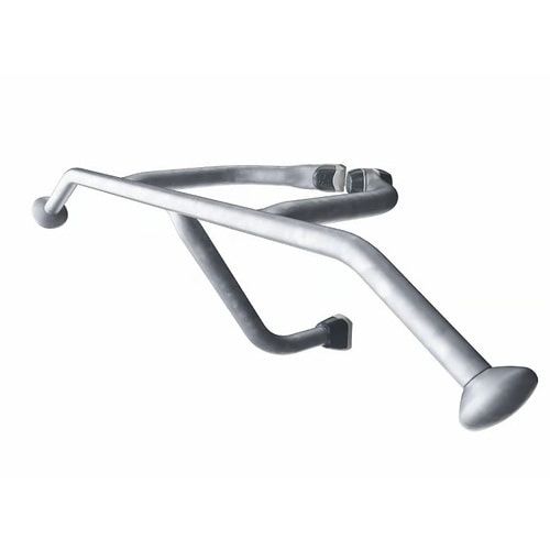 Leg Lift /Pull-Up Station, Stahlrohr, feuerverzinkt, rutschfest, Klimmzugstange, Infoschild, Fitness-App, Maße: 2.400 x 1.100 x 1.170 mm (HxBxT), grau