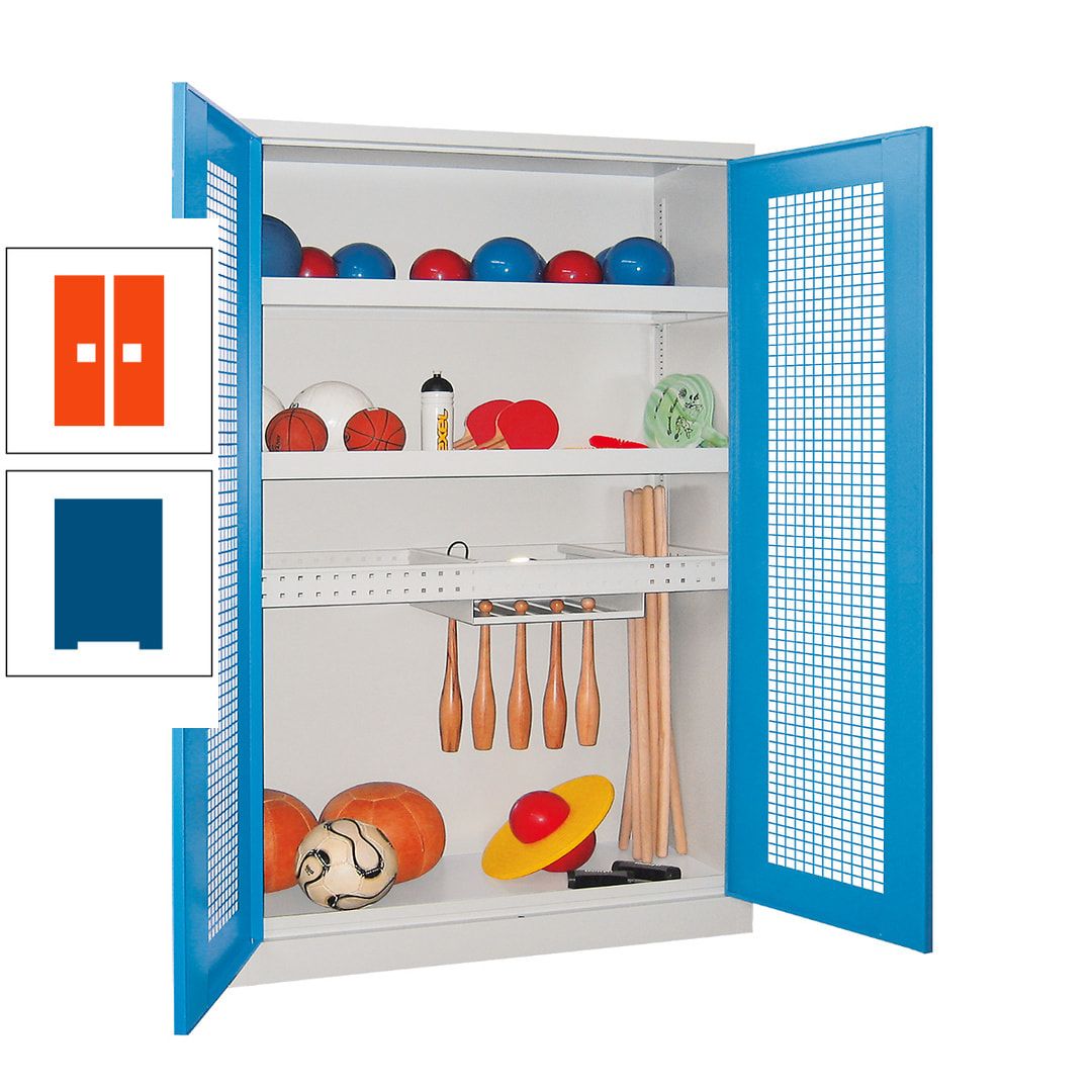 Sportschrank - Vollblechtüren - Variante 2 - 1.950x1.200x500 mm (HxBxT) - anthrazitgrau