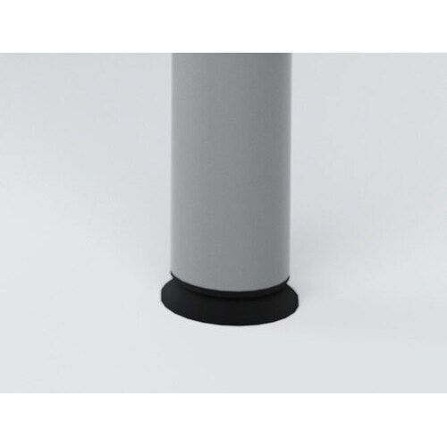 Eckschreibtisch, Ecke links, Füße einseitig verkürzt, 4-Fuß Pro, höhenverstellbar, 680-800 x 1.600 x 1.000 mm (HxBxT), Dekor Ahorn
