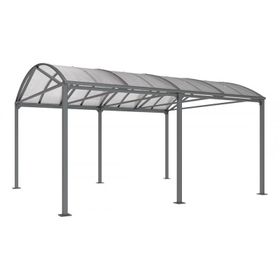 Fahrradunterstand, Fahrradüberdachung, Unterstand, Grundmodell, 10 Zweiräder, Regenrinne, 3.010 x 5.000 x 4.160 mm (HxBxT), Farbe wählbar