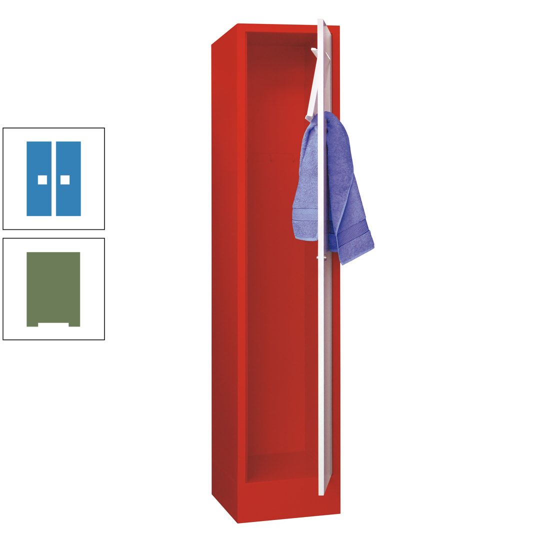 Wäschesammelschrank - 1.850 x 400 x 500 mm (HxBxT) - Sockel - Zylinderschloss - anthrazitgrau