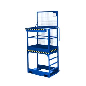 Arbeitsbühne für Stapler und Frontlader - Arbeitskorb - Montagebühne - Extra hoch - Tragkraft 300 kg - 2.810 x 1.200 x 800 mm (HxBxT)
