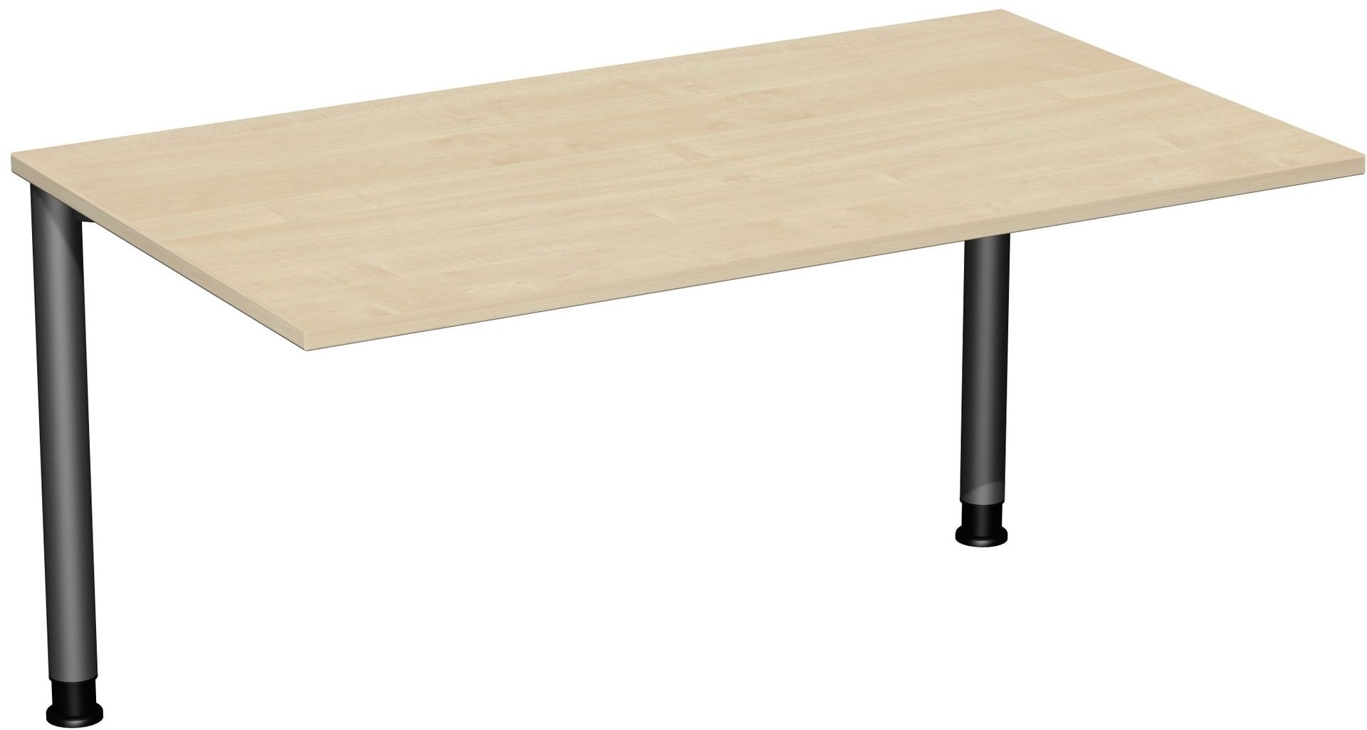 Schreibtisch - 4-Fuß Flex - Bürotisch - Höhe 680-800 mm - 1.200 x 600 mm (BxT) - Gestell anthrazit - Ahorn