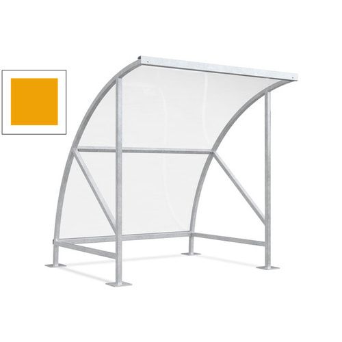 Fahrradunterstand - Fahrradgarage mit Bogendach - Stahl und Kunststoff - 2.290 x 2.090 x 2.100 mm (HxBxT) - Farbe Achatgrau
