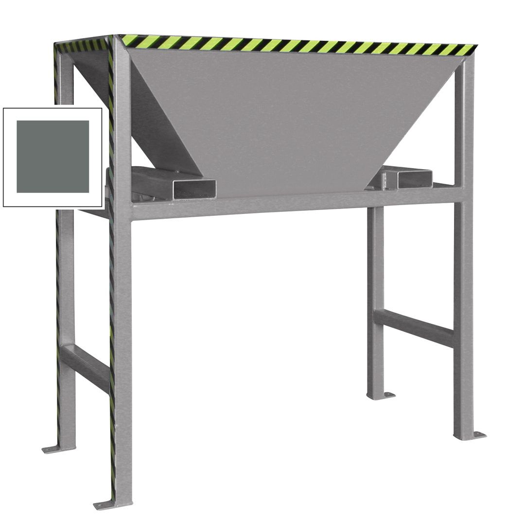 Befülltrichter für Big-Bags und Container - mit Ständer - 2.050 x 1.980 x 980 mm (HxBxT) - feuerrot (RAL 3000)