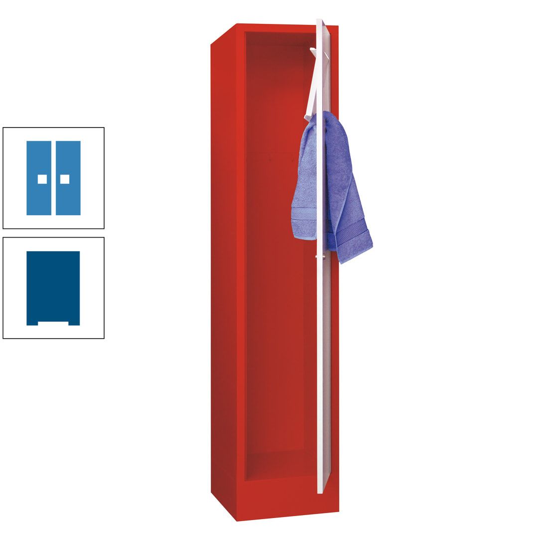Wäschesammelschrank - 1.850 x 400 x 500 mm (HxBxT) - Sockel - Drehriegel - anthrazitgrau