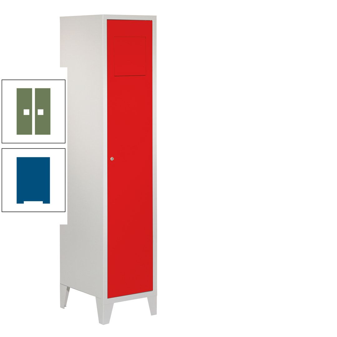Wäschesammelschrank - 1.850 x 400 x 500 mm (HxBxT) - Füße - Drehriegel - anthrazitgrau
