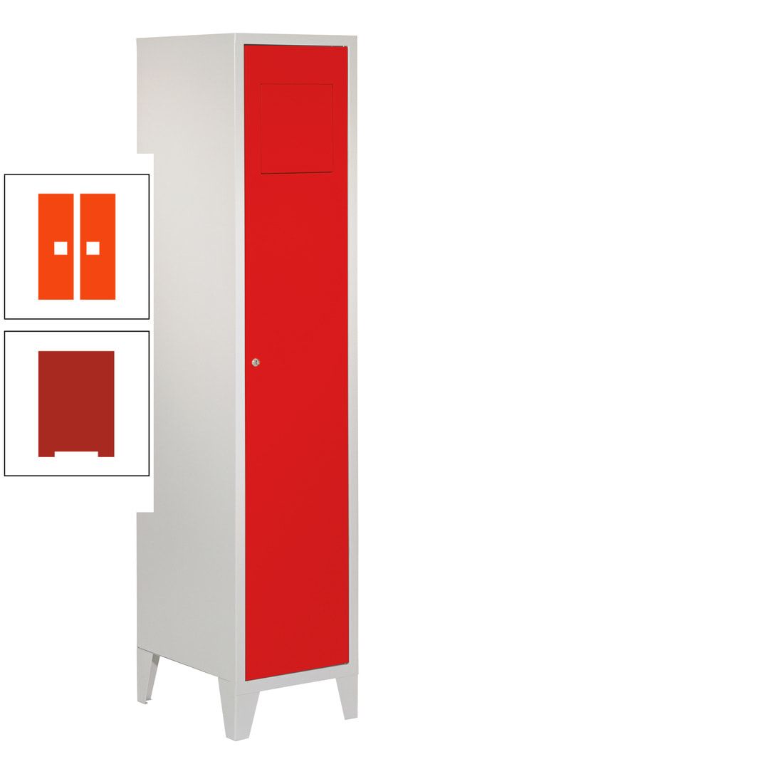 Wäschesammelschrank - 1.850 x 400 x 500 mm (HxBxT) - Füße - Drehriegel - anthrazitgrau