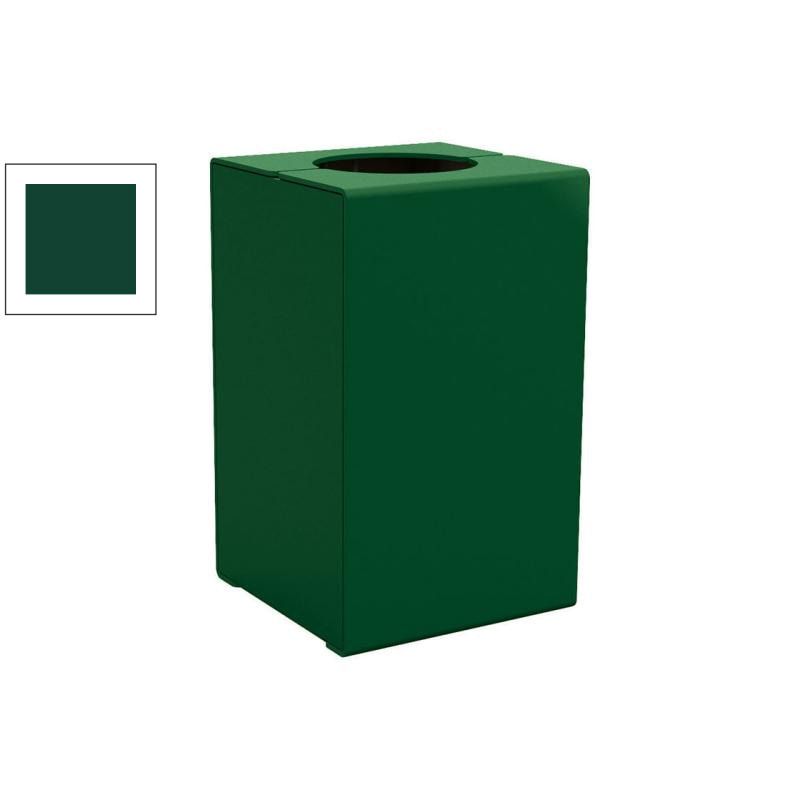 Abfalleimer aus Stahl - 120 l - 750 x 450 x 450 mm (HxBxT) - Verankerungsstäbe - Farbe enzianblau