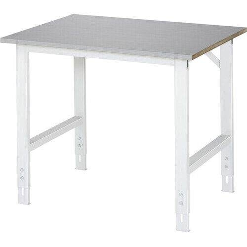 Arbeitstisch - höhenverstellbar 760 - 1.080 mm - 1.000 x 800 mm (BxT) - Traglast 500 kg - Edelstahlblechbelag - Anthrazitgrau