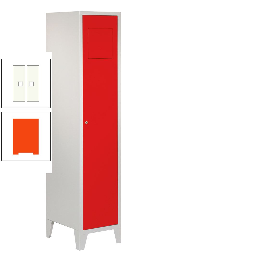 Wäschesammelschrank - 1.850 x 400 x 500 mm (HxBxT) - Füße - Drehriegel - anthrazitgrau