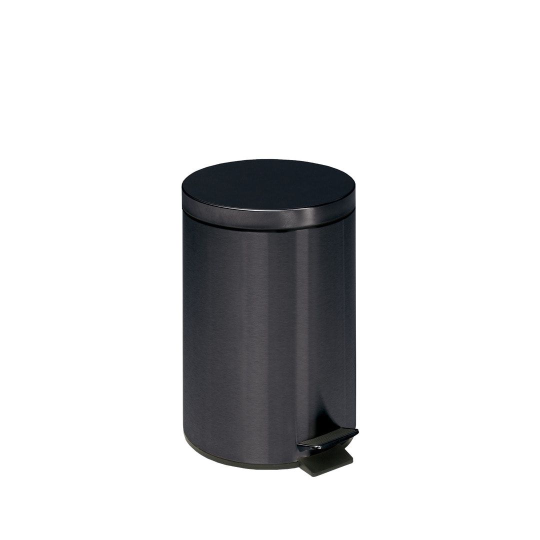 Tretabfallsammler - Fußpedal - Volumen 12 l - Höhe 400 mm - Durchmesser 205 mm - Edelstahl