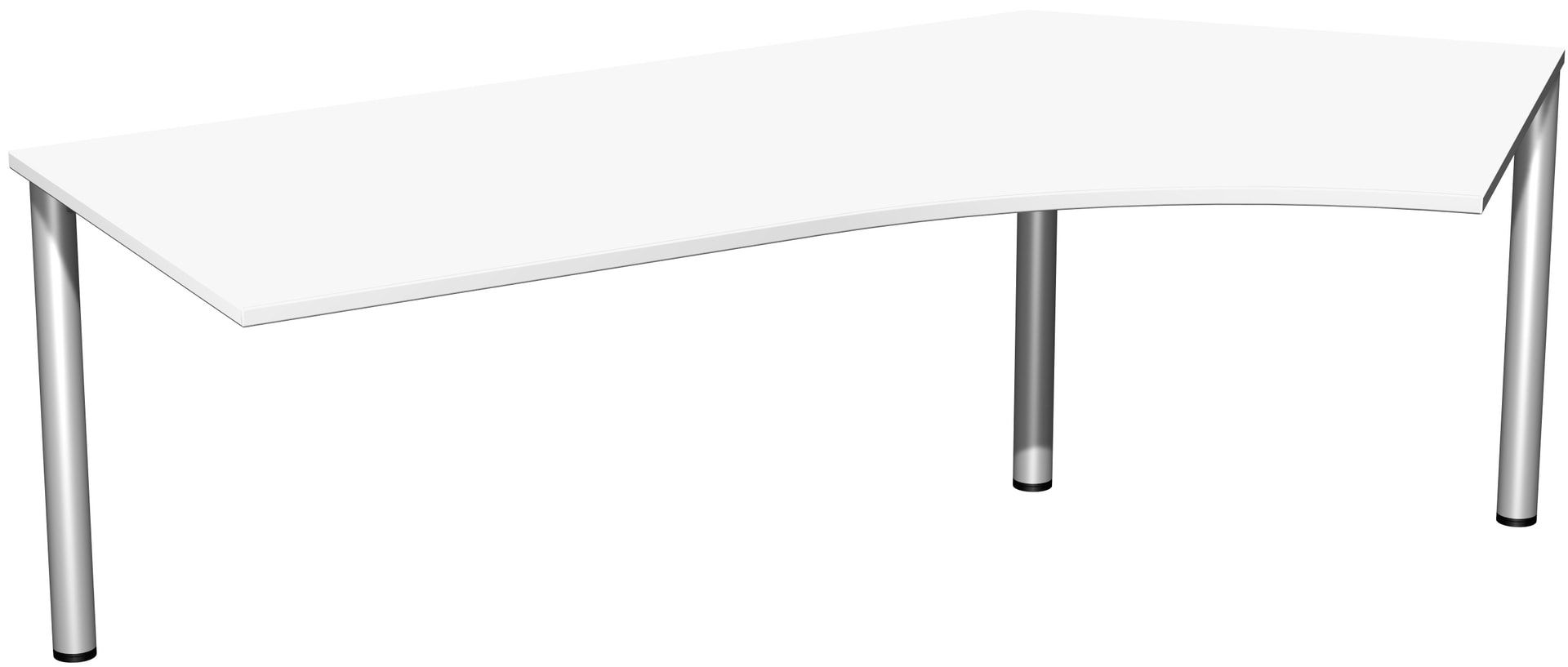 Winkel-Schreibtisch - Winkel rechts - 4-Fuß Flex - 720 x 2.166 x 1.130 mm (HxBxT) - Gestell anthrazit - Ahorn