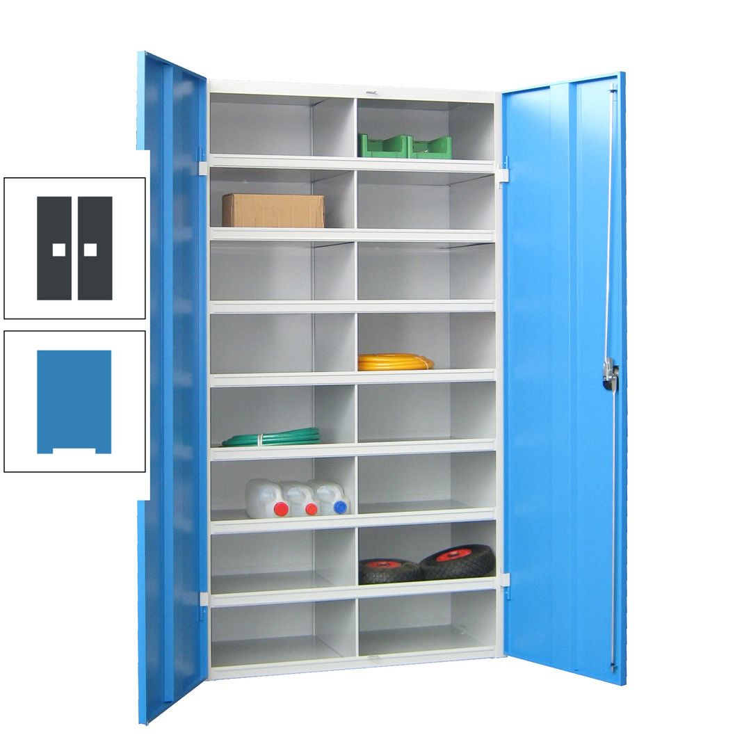 Aktenschrank - Fächerschrank - Sortierstation - 16 Fächer - Büroschrank - Dokumentenablage - 1.800 x 1.000 x 530 mm (HxBxT) - anthrazitgrau