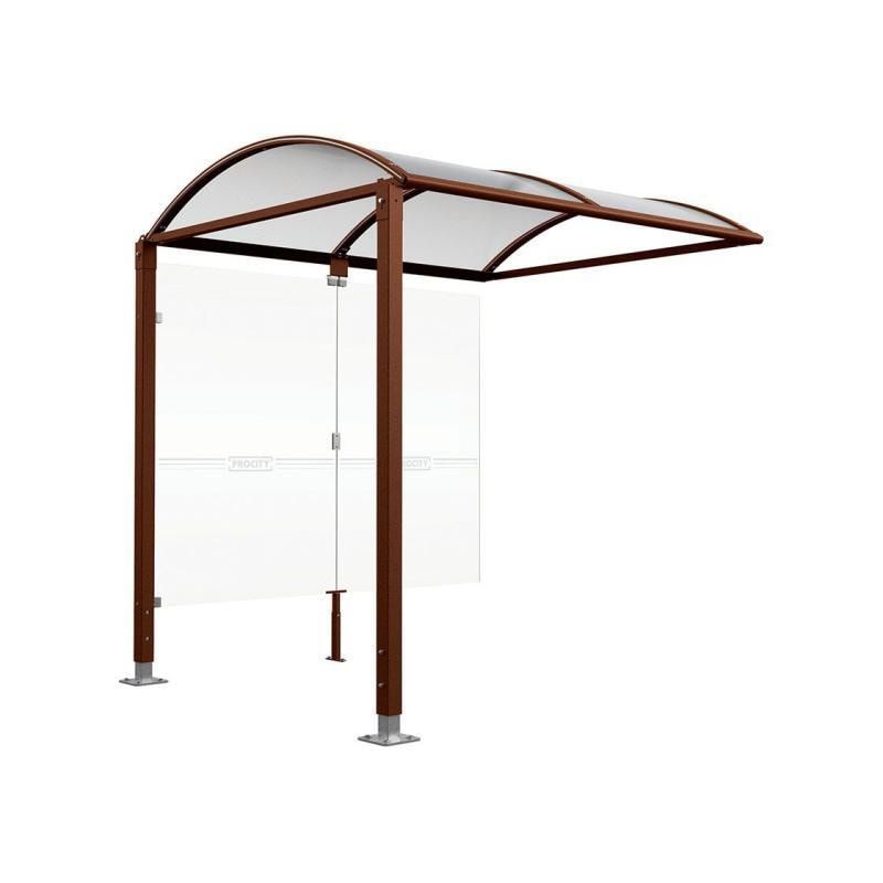 Fahrradunterstand, Fahrradüberdachung, Erweiterung, ESG, 2.635 x 2.500 x 2.090 mm (HxBxT), Bodenplatten, höhenverstellbar, Farbe enzianblau