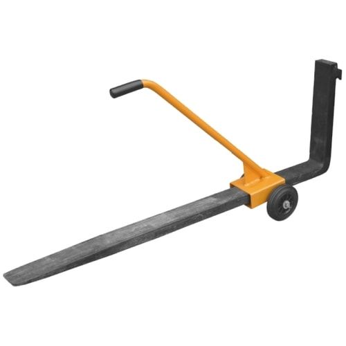 Gabelzinkenheber, Stahl, Kunststoff Handgriff, Gummirollen, Zinkenquerschnitt 65 x 125 x mm (HxB), Tragkraft 150 kg, Farbe anthrazitgrau