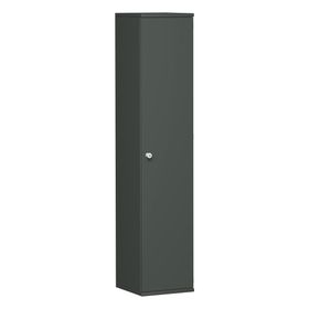 Flügeltürenschrank, Holztüren, Schloßseite wählbar, 4 Ordnerhöhen, 3 Einlegeböden, 1.536 x 400 x 425 mm (HxBxT), Frontfarbe und Korpusfarbe wählbar