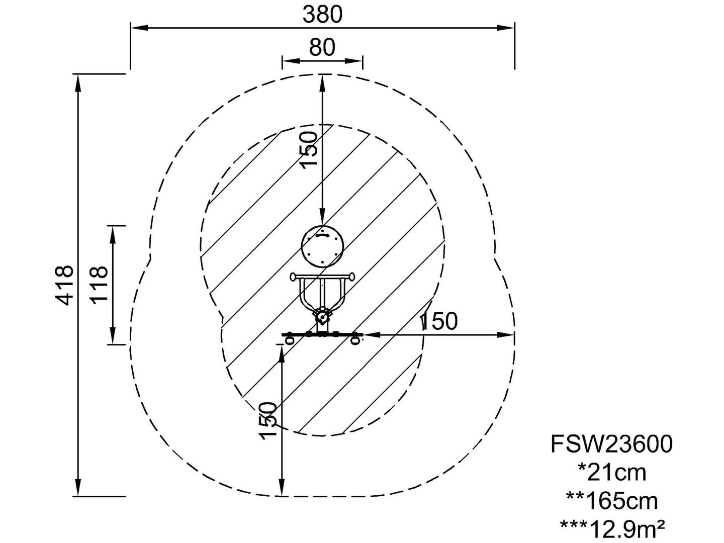 Twist und Flexrad, Fitness, Gleichgewichtstraining, Trainingsgerät Oberkörper, ergonomisch, 2 Nutzer, Fitness-App, 1.650 x 1.180 x 800 mm (HxBxT)