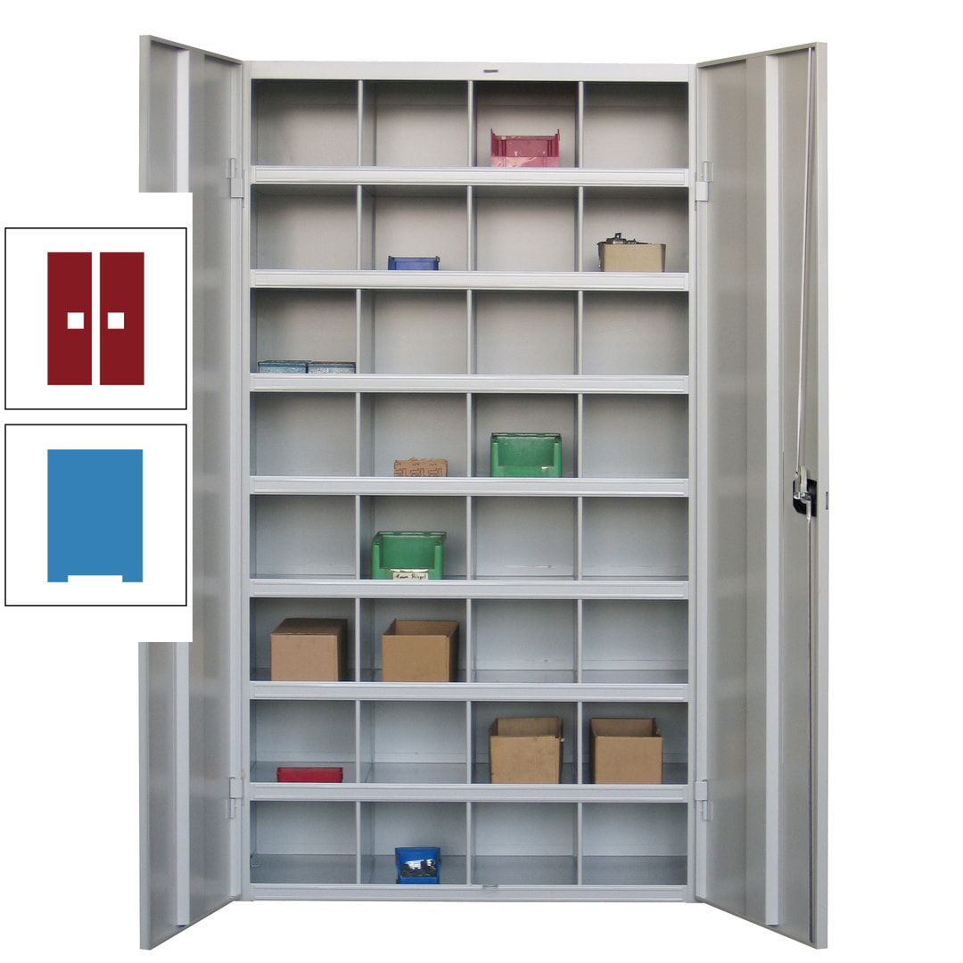 Fächerschrank - Sortierstation - Büroschrank - 32 Fächer - 1.800 x 1.000 x 530 mm (HxBxT) - Materialschrank - anthrazitgrau