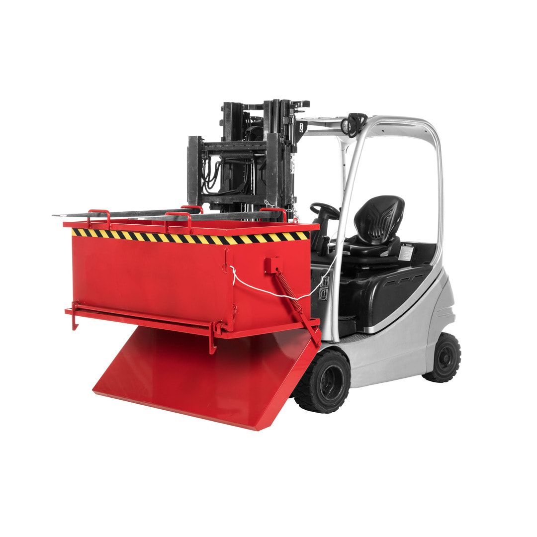 Klappbodenbehälter - 1.000 l Volumen - Traglast 1.250 kg - kranbar - enzianblau