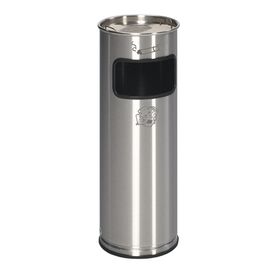 Abfalleimer mit Ascher - Volumen 17 l - 660 x 230 x 230 mm (HxBxT) - Ausführung wählbar