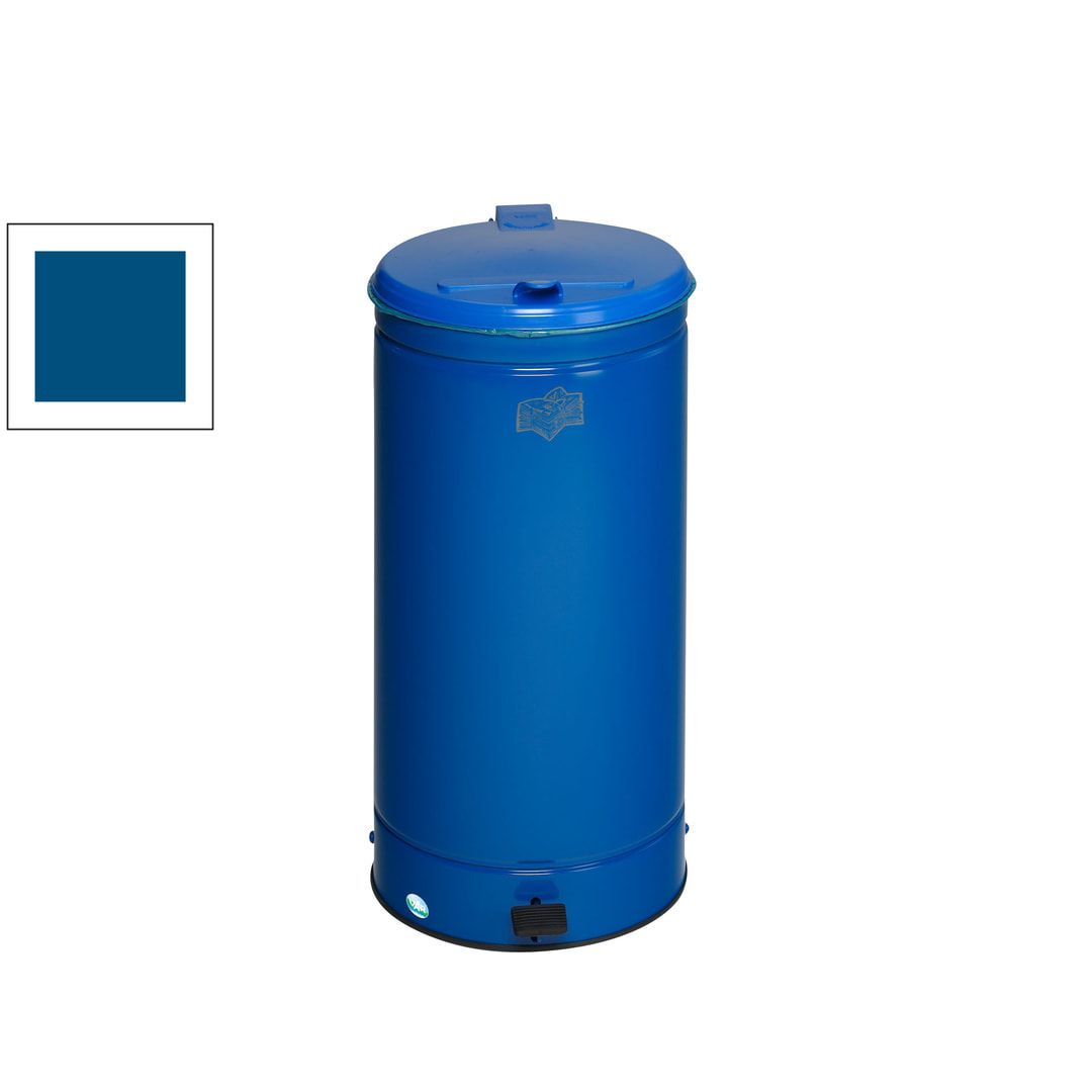 Abfallsammler - Volumen 66 l - Aufkleber Papier - 810 x 430 x 380 mm (HxBxT) - enzianblau