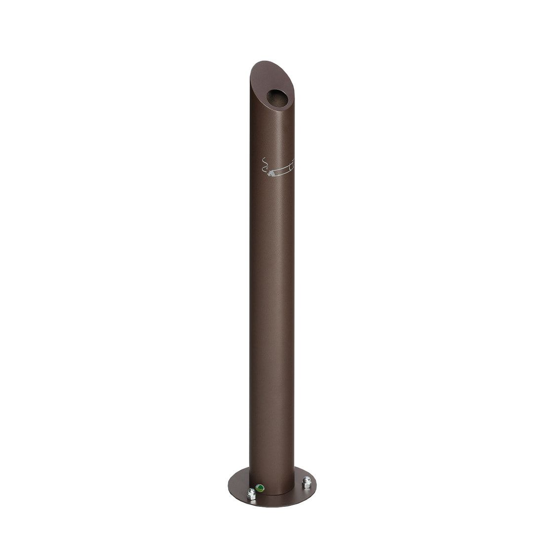 Standascher - Edelstahl - Volumen 4 l - 1.000 x 200 x 200 mm (HxBxT) - Struktur Pulverbeschichtung antik-silber
