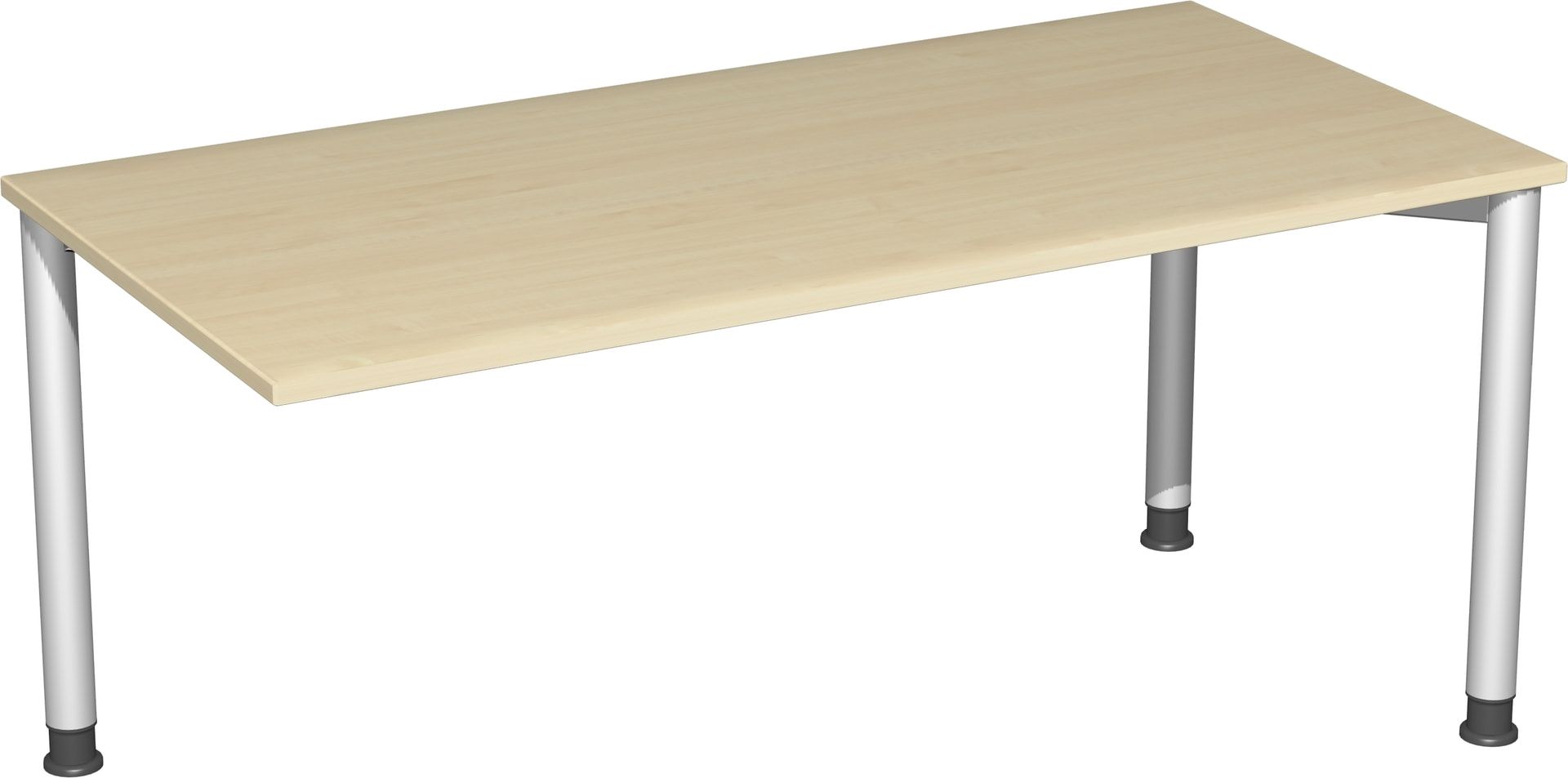 Schreibtisch - 4-Fuß Flex - Bürotisch - Höhe 680-800 mm - 1.200 x 600 mm (BxT) - Gestell anthrazit - Ahorn