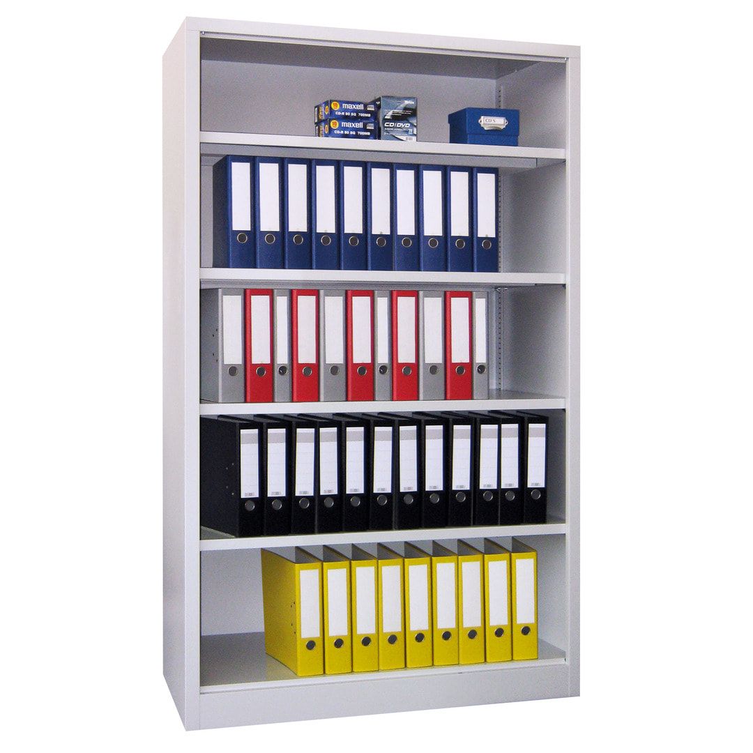 Aktenschrank - Vollblechtüren - 1.950x1.200x400 mm (HxBxT) - 4 Einlegeböden verzinkt - Zylinderschloss - anthrazitgrau
