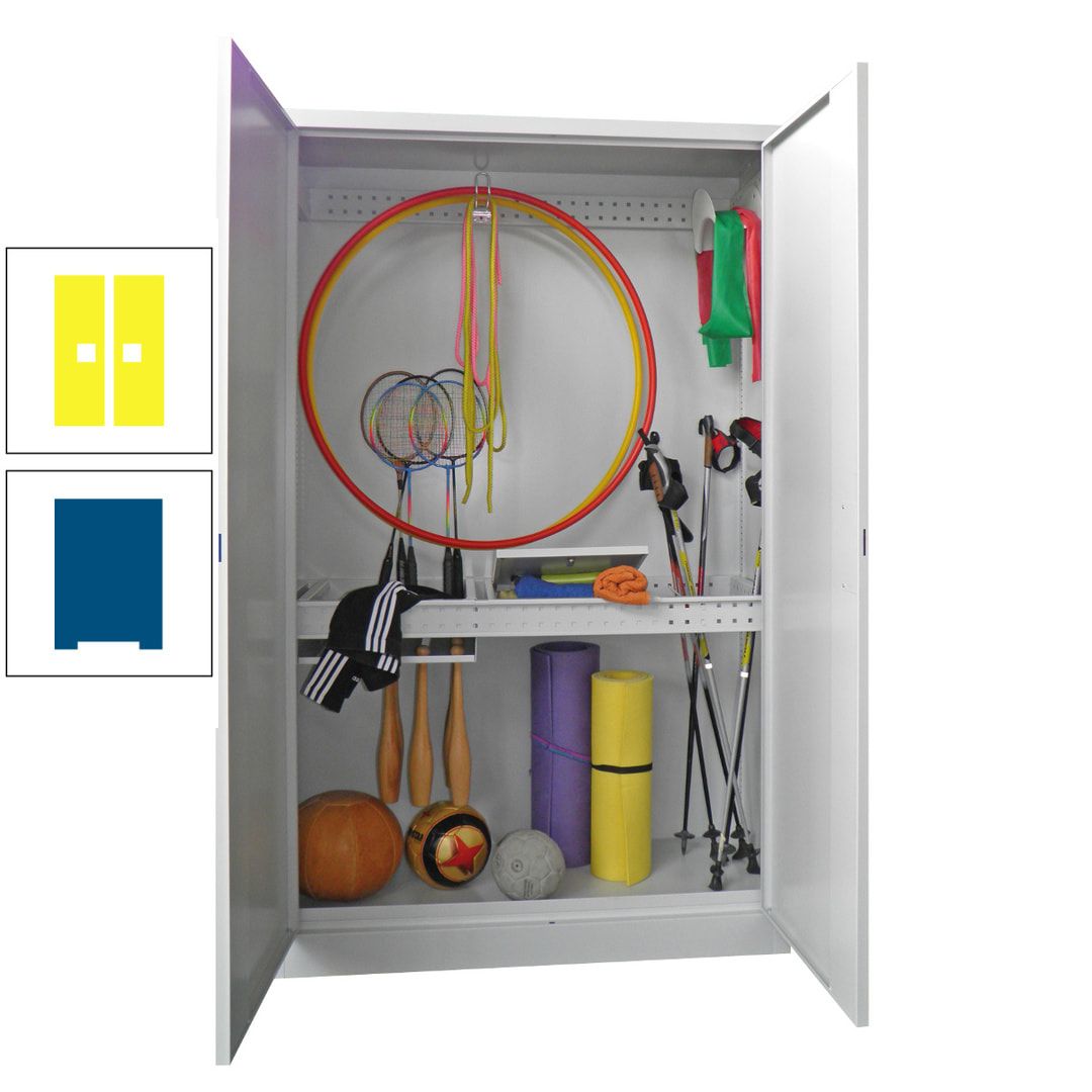 Sportschrank - Vollblechtüren - Variante 1 - 1.950x1.200x500 mm (HxBxT) - anthrazitgrau